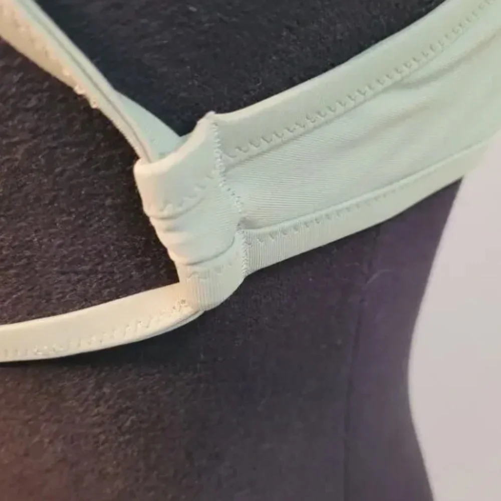 Aerie High Neck Crop Bikini Top – Olive Green, Crisscross Open Back, Women’s XL - Picture 5 of 10